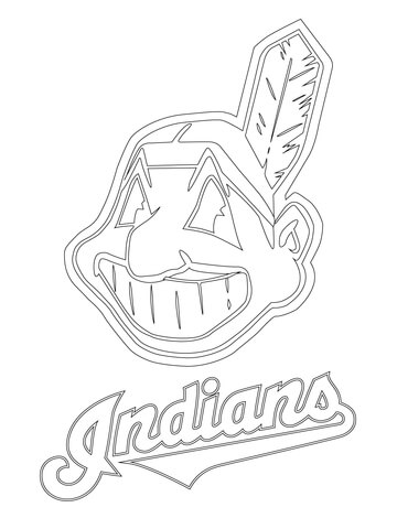 Clevelend Indians Logo  Coloring Page